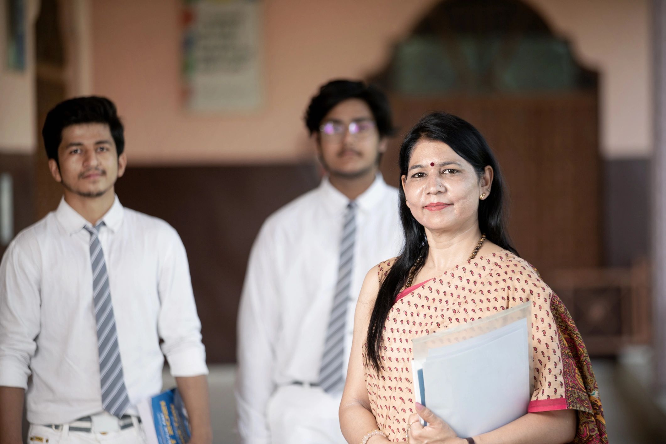 Students and teacher in an academic setting