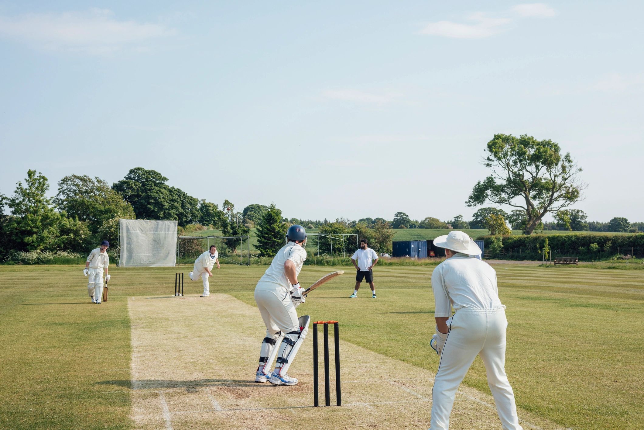 Cricket practice session on campus