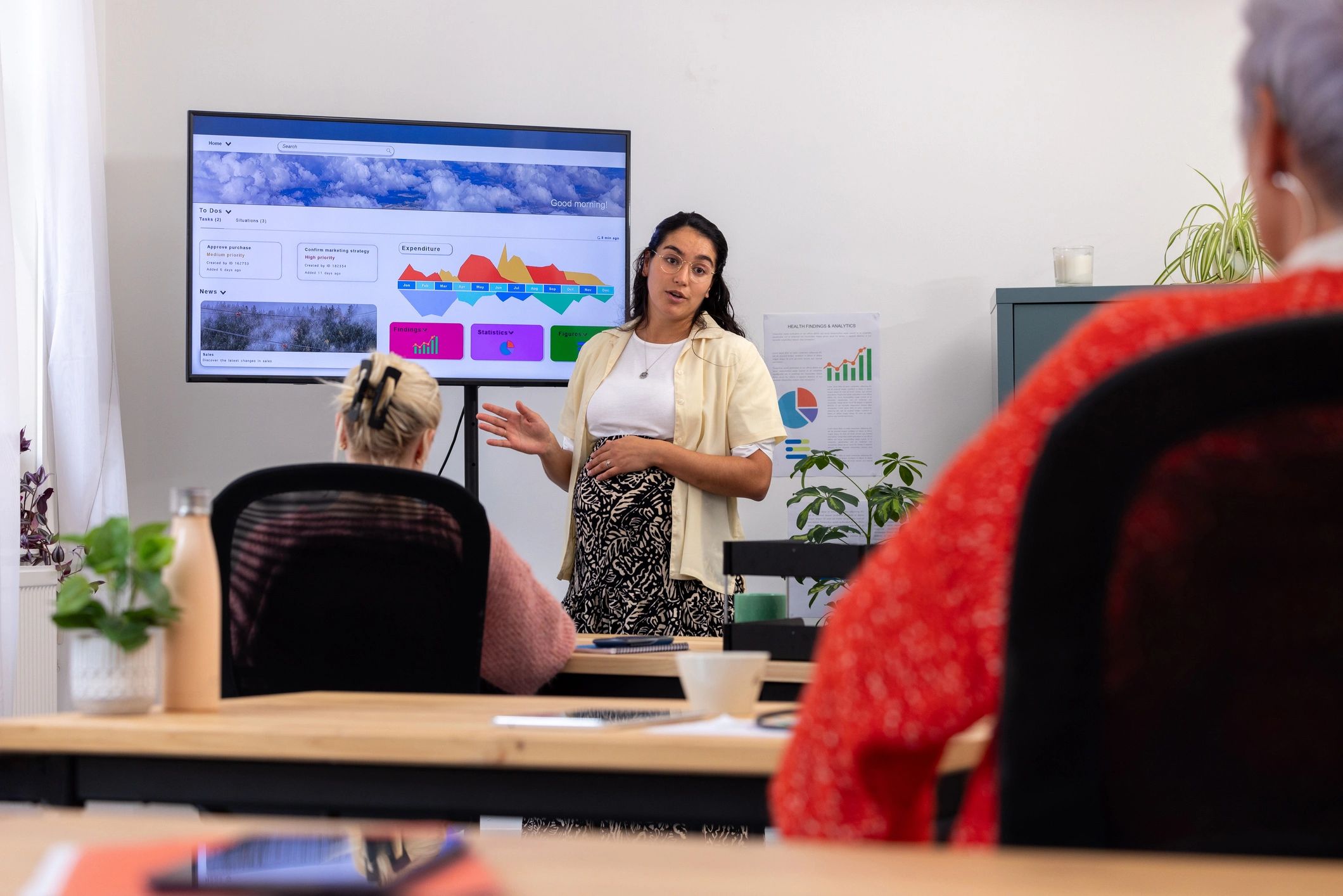 Soft skills training session with a presentation