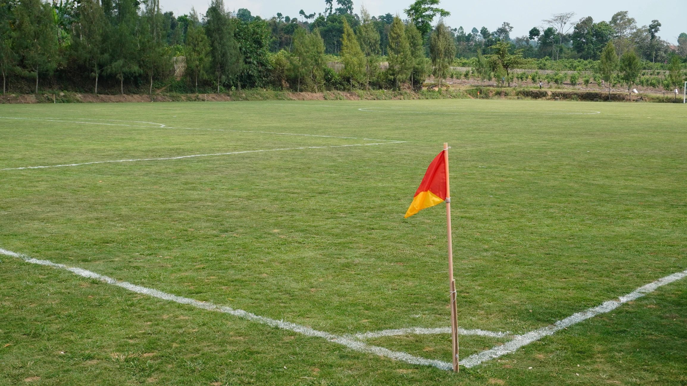 Sports ground field corner